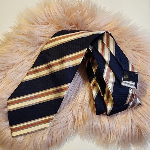 Beau Brummer Soho stripes 100% Silk Tie - Picture 2 of 4